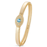 14K Yellow Gold 0.68ctw Diamond Life In Color Bangle