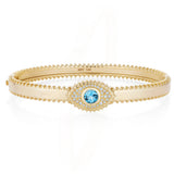 14K Yellow Gold 0.68ctw Diamond Life In Color Bangle