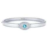 14K White Gold 0.68ctw Diamond Life In Color Bangle