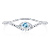14K White Gold 0.80ctw Diamond Life In Color Bangle