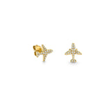 14K Yellow Gold 0.16ctw Diamond Studs