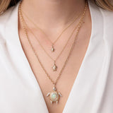 14K Yellow Gold 0.05ctw Diamond Pendant Necklace