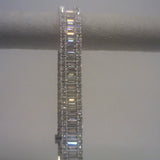 18K White Gold 14.58ctw Diamond Bangle Bracelet
