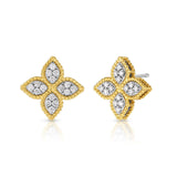 18K Yellow Gold 0.38ctw Diamond Studs Earrings