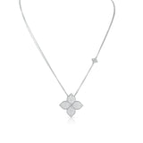 18K White Gold 1.85ctw Diamond Pendant Necklace