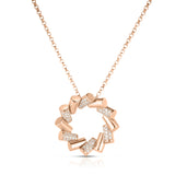 18K Rose Gold 0.72ctw Diamond Pendant Necklace