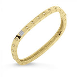 18K Yellow Gold 0.07ctw Diamond Bangle