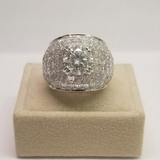 18K White Gold 3.16ctw Diamond Solitaire Ring