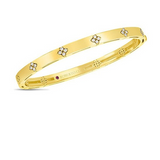 18K Yellow Gold 0.45ctw Diamond Bangle