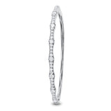 18K White Gold 1.50ctw Diamond Bangle