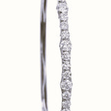 18K White Gold 3.00ctw Diamond Bangle