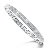 18K White Gold 1.15ctw Diamond Bangle