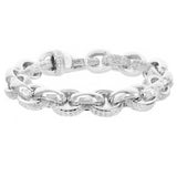 18K White Gold 7.60ctw Diamond Chain Bracelet