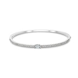 18K White Gold 0.50ctw Diamond Bangle