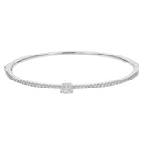 18K White Gold 0.90ctw Diamond Bangle