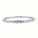 18K White Gold 5.50ctw Diamond Bangle