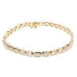 18K Yellow Gold 10.10ctw Diamond Bangle