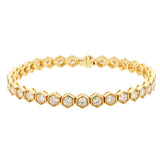 18K White Gold 8.25ctw Diamond Bangle