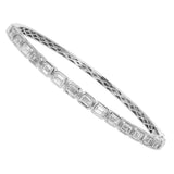 18K White Gold 2.50ctw Diamond Bangle