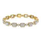 18K Yellow Gold 3.10ctw Diamond Bead Bracelet