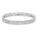 18K White Gold 2.80ctw Diamond Bangle