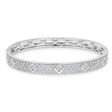 18K White Gold 2.80ctw Diamond Bangle