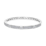 18K White Gold 0.90ctw Diamond Bangle