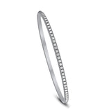 18K White Gold 1.00ctw Diamond Bangle
