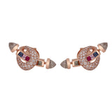 18K Rose Gold 0.66ctw Earring Jacket Hoops