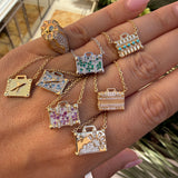 14K Yellow Gold ctw Diamond Pendant