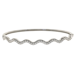 18K White Gold 1.17ctw Diamond Bangle