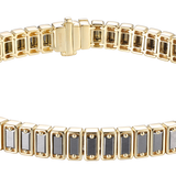 18K Yellow Gold 6.85ctw Black  Diamond Bracelet