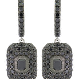 18K White Gold 3.75ctw Jacket Earrings