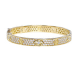 18K Yellow Gold 4.45ctw Diamond Bangle