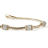14K Yellow Gold 0.21ctw Diamond Chain
