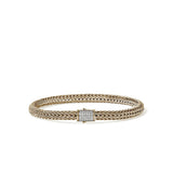 14K Yellow Gold 0.15ctw Diamond Chain Icon Bracelet