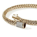 14K Yellow Gold 0.15ctw Diamond Chain Icon Bracelet