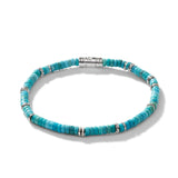 Heishi Bracelet, Sterling Silver, Hardstones, 4MM