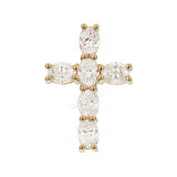 18K Yellow Gold 3.05ctw Diamond Cross Pendant