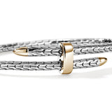 Spear Flex Cuff, Gold, Sterling Silver, 4MM