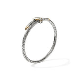 Spear Flex Cuff, Sterling Silver, Gold, Diamonds 0.24ctw , 5.5MM