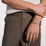 Sterling Silver Two-Tone 0.16ctw Diamond Flex Bracelet
