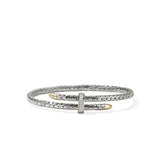 Sterling Silver Two-Tone 0.16ctw Diamond Flex Bracelet
