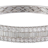 18K White Gold 7.20ctw Diamond Bangle