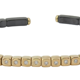 18K Yellow Gold 0.49ctw Diamond Bangle Bracelet