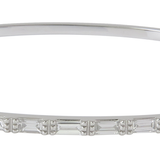 18K White Gold 1.35ctw Diamond Bangle