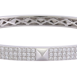 18K White Gold 1.48ctw Diamond Bangle