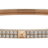 18K Rose Gold 0.90ctw Diamond Bangle