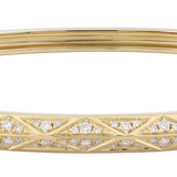 18K Yellow Gold 0.58ctw Diamond Bangle Bracelet