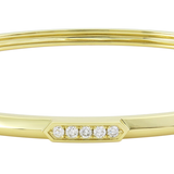 18K Yellow Gold 0.35ctw Diamond Bangle